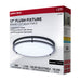 SATCO/NUVO Glamour LED 17 Inch Flush Mount CCT Selectable 2700K/3000K/3500K/4000K/5000K Black Finish (62-1977)