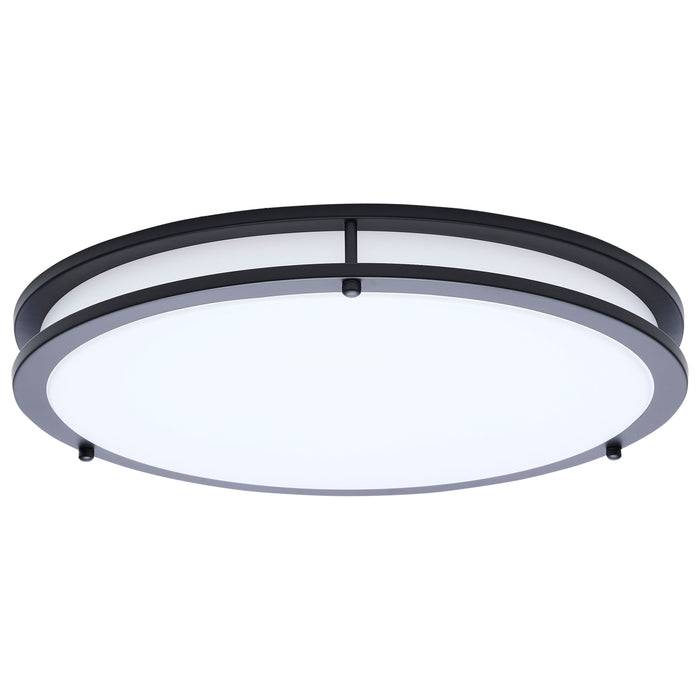 SATCO/NUVO Glamour LED 17 Inch Flush Mount CCT Selectable 2700K/3000K/3500K/4000K/5000K Black Finish (62-1977)