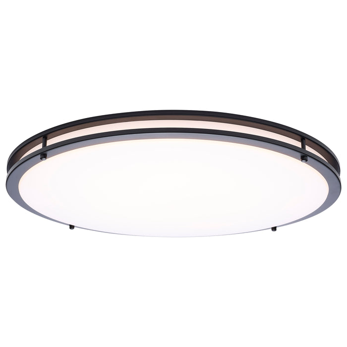 SATCO/NUVO Glamour LED 24 Inch Flush Mount CCT Selectable 2700K/3000K/3500K/4000K/5000K Black Finish (62-1978)