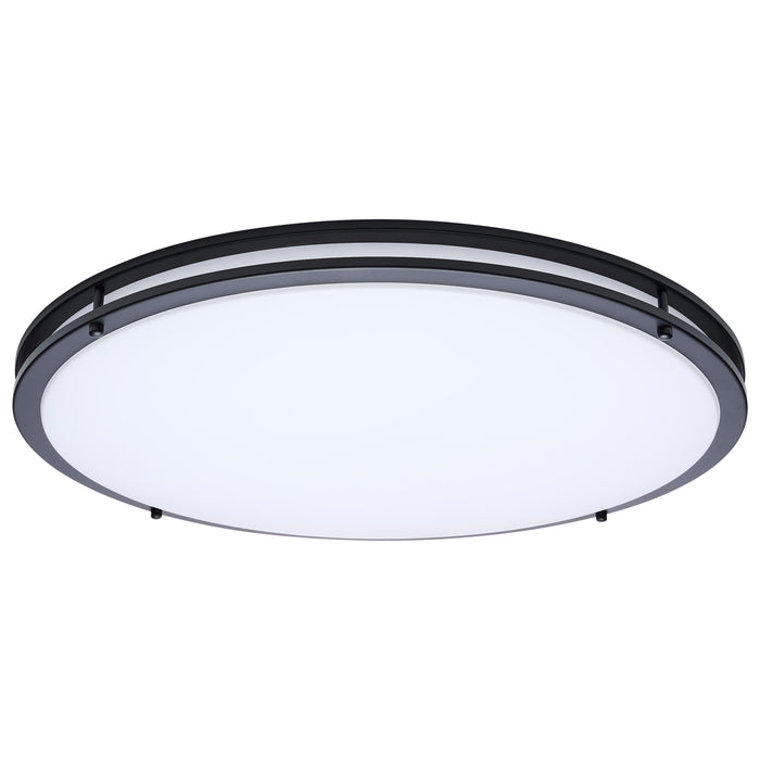 SATCO/NUVO Glamour LED 24 Inch Flush Mount CCT Selectable 2700K/3000K/3500K/4000K/5000K Black Finish (62-1978)