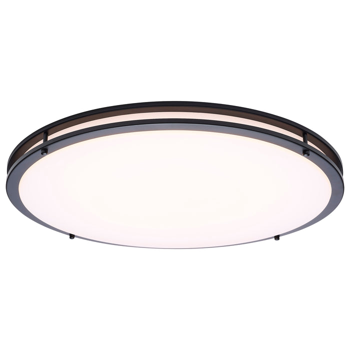 SATCO/NUVO Glamour LED 24 Inch Flush Mount CCT Selectable 2700K/3000K/3500K/4000K/5000K Black Finish (62-1978)