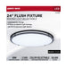 SATCO/NUVO Glamour LED 24 Inch Flush Mount CCT Selectable 2700K/3000K/3500K/4000K/5000K Black Finish (62-1978)