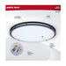 SATCO/NUVO Glamour LED 24 Inch Flush Mount CCT Selectable 2700K/3000K/3500K/4000K/5000K Black Finish (62-1978)