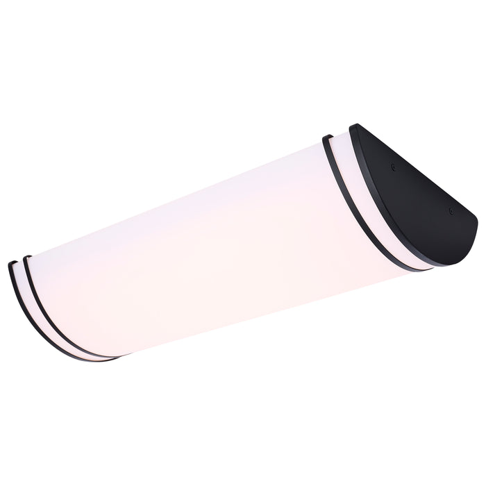 SATCO/NUVO Glamour LED 25 Inch Linear Flush Mount CCT Selectable 2700K/3000K/3500K/4000K/5000K Black Finish (62-1979)
