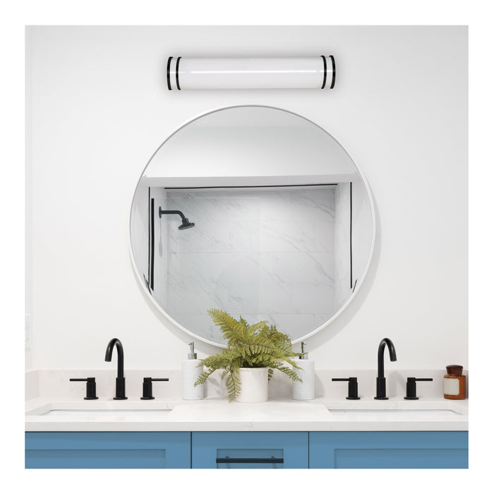 SATCO/NUVO Glamour LED 25 Inch Linear Flush Mount CCT Selectable 2700K/3000K/3500K/4000K/5000K Black Finish (62-1979)