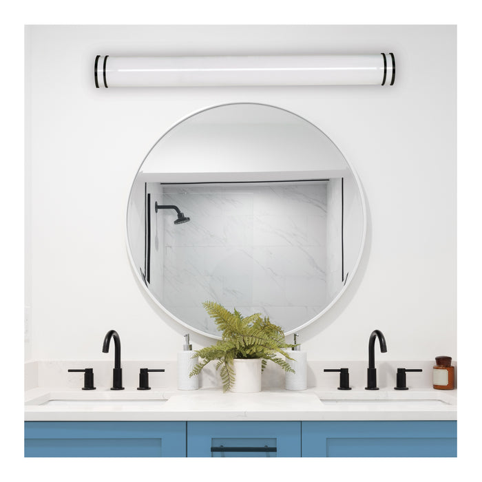 SATCO/NUVO Glamour LED 50 Inch Linear Flush Mount CCT Selectable 2700K/3000K/3500K/4000K/5000K Black Finish (62-1980)