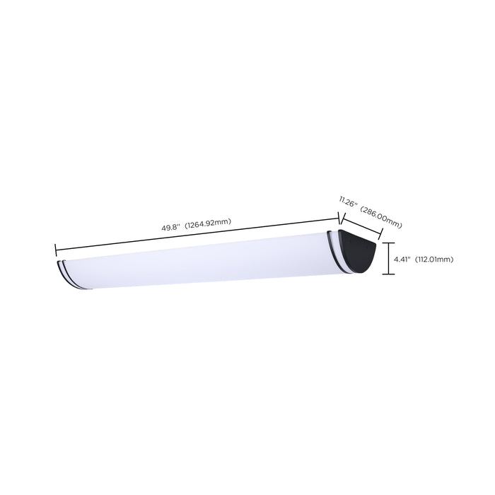 SATCO/NUVO Glamour LED 50 Inch Linear Flush Mount CCT Selectable 2700K/3000K/3500K/4000K/5000K Black Finish (62-1980)