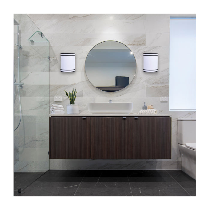 SATCO/NUVO Glamour LED Wall Sconce CCT Selectable 2700K/3000K/3500K/4000K/5000K Black Finish (62-1985)