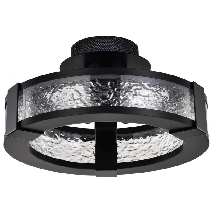 SATCO/NUVO Darrow 13 Inch LED Semi Flush 30W 3000K 120-277V 90 CRI Matte Black Acrylic Panels (62-2001)