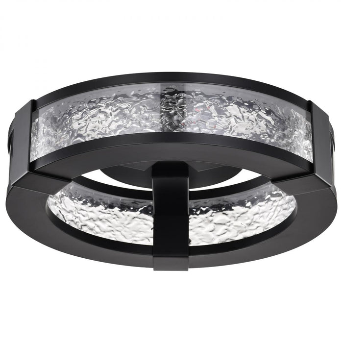 SATCO/NUVO Darrow 13 Inch LED Flush Mount 30W 3000K 120-277V 90 CRI Matte Black Acrylic Panels (62-2002)