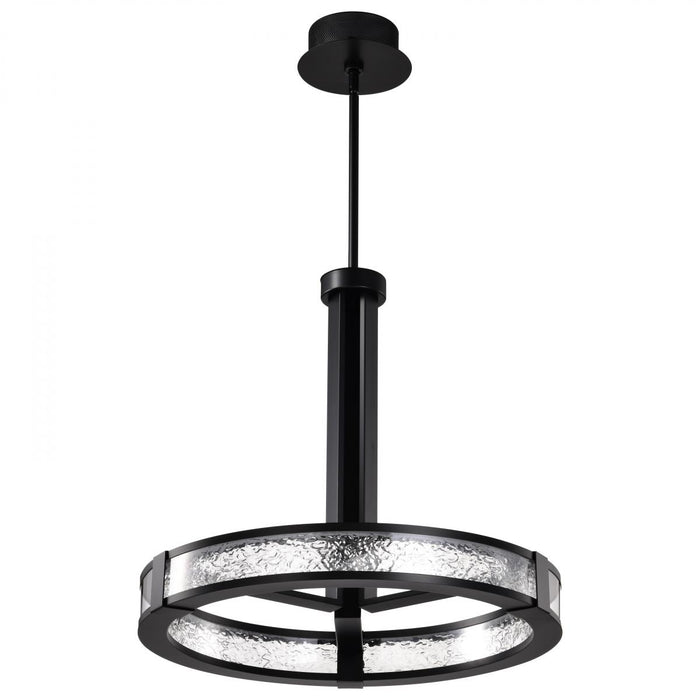 SATCO/NUVO Darrow 24 Inch LED Pendant 40W 3000K 120-277V 90 CRI Matte Black Acrylic Panels (62-2003)