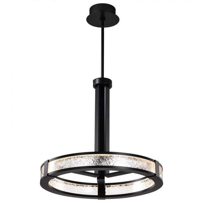 SATCO/NUVO Darrow 24 Inch LED Pendant 40W 3000K 120-277V 90 CRI Matte Black Acrylic Panels (62-2003)