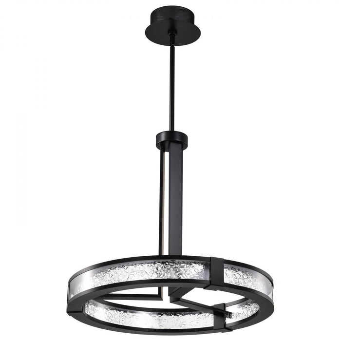 SATCO/NUVO Darrow 24 Inch LED Pendant 40W 3000K 120-277V 90 CRI Matte Black Acrylic Panels (62-2003)