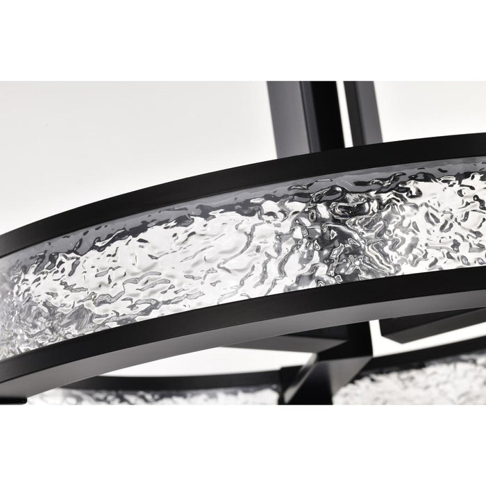 SATCO/NUVO Darrow 24 Inch LED Pendant 40W 3000K 120-277V 90 CRI Matte Black Acrylic Panels (62-2003)