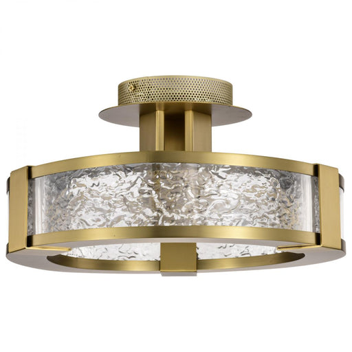 SATCO/NUVO Darrow 13 Inch LED Semi Flush Vintage Brass Acrylic Panels (62-2011)