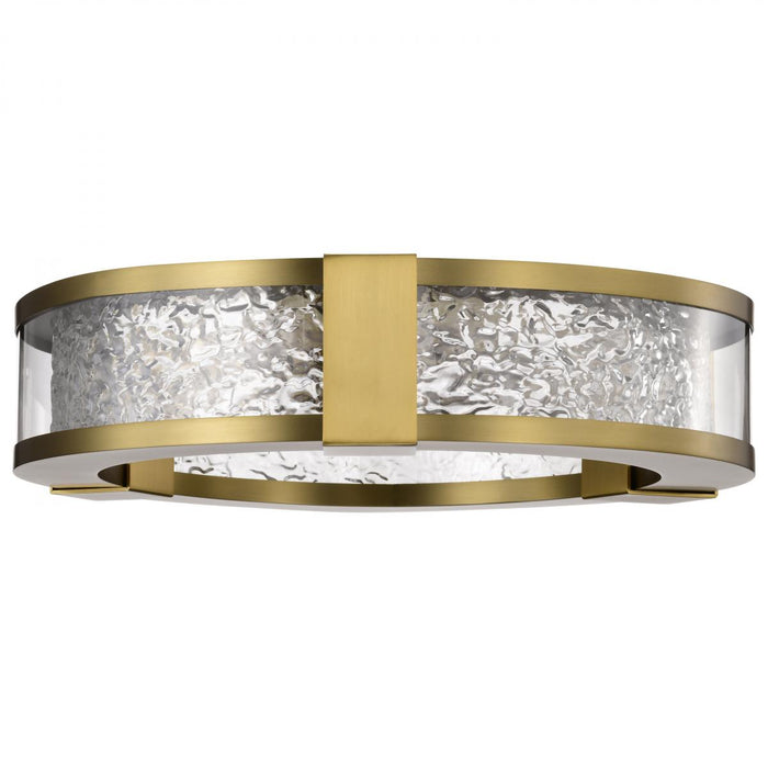 SATCO/NUVO Darrow 13 Inch LED Flush Mount Vintage Brass Acrylic Panels (62-2012)