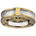 SATCO/NUVO Darrow 13 Inch LED Flush Mount Vintage Brass Acrylic Panels (62-2012)