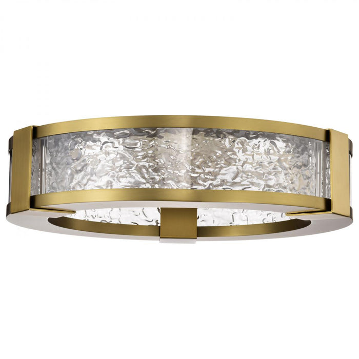 SATCO/NUVO Darrow 13 Inch LED Flush Mount Vintage Brass Acrylic Panels (62-2012)