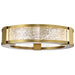 SATCO/NUVO Darrow 13 Inch LED Flush Mount Vintage Brass Acrylic Panels (62-2012)
