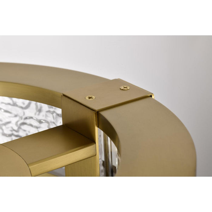 SATCO/NUVO Darrow 13 Inch LED Flush Mount Vintage Brass Acrylic Panels (62-2012)