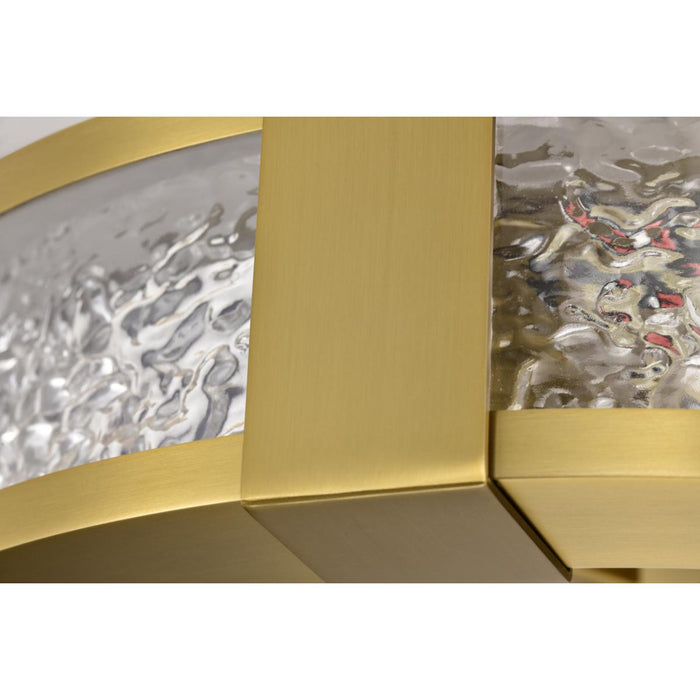 SATCO/NUVO Darrow 13 Inch LED Flush Mount Vintage Brass Acrylic Panels (62-2012)