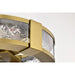 SATCO/NUVO Darrow 13 Inch LED Flush Mount Vintage Brass Acrylic Panels (62-2012)