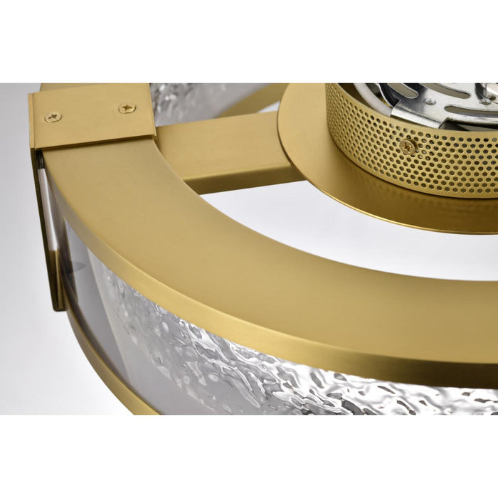 SATCO/NUVO Darrow 13 Inch LED Flush Mount Vintage Brass Acrylic Panels (62-2012)