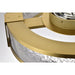SATCO/NUVO Darrow 13 Inch LED Flush Mount Vintage Brass Acrylic Panels (62-2012)