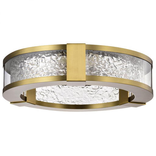 SATCO/NUVO Darrow 13 Inch LED Flush Mount Vintage Brass Acrylic Panels (62-2012)