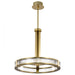 SATCO/NUVO Darrow 24 Inch LED Pendant Vintage Brass Etched Acrylic Panels (62-2013)