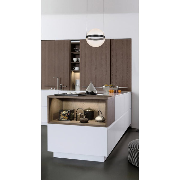 SATCO/NUVO Arvada 12 Inch LED Pendant Matte Black Etched Acrylic Lens (62-2032)