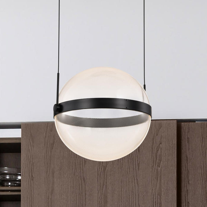 SATCO/NUVO Arvada 12 Inch LED Pendant Matte Black Etched Acrylic Lens (62-2032)
