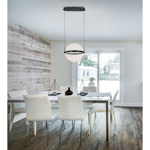 SATCO/NUVO Arvada 16 Inch LED Pendant Matte Black Etched Acrylic Lens (62-2033)