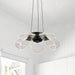 SATCO/NUVO Barnett 21 Inch LED 5-Light Chandelier Matte Black Etched Acrylic Lens (62-2036)