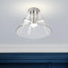 SATCO/NUVO Edmond 14 Inch LED Semi Flush Polished Nickel With Clear Glass (62-2053)