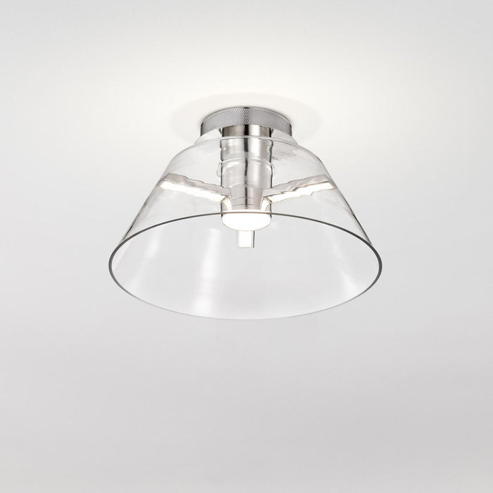 SATCO/NUVO Edmond 17 Inch LED Semi Flush Polished Nickel With Clear Glass (62-2054)