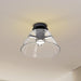 SATCO/NUVO Edmond 14 Inch LED Semi Flush Matte Black With Clear Glass (62-2063)
