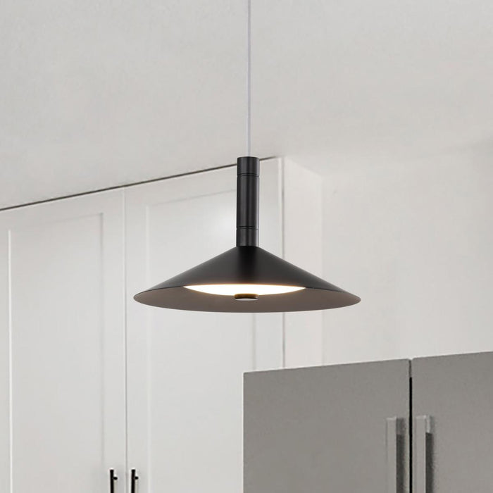 SATCO/NUVO Corrine 10 Inch LED Pendant Matte Black CCT Selectable 3000K/4000K/5000K (62-2071)