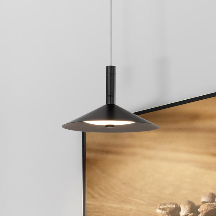 SATCO/NUVO Corrine 10 Inch LED Pendant Matte Black CCT Selectable 3000K/4000K/5000K (62-2071)