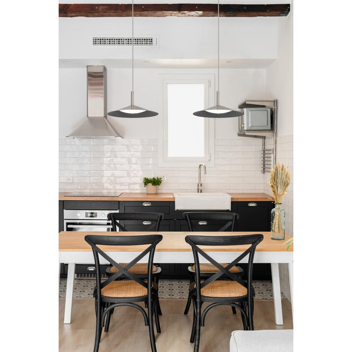 SATCO/NUVO Corrine 14 Inch LED Pendant Brushed Nickel CCT Selectable 3000K/4000K/5000K (62-2082)