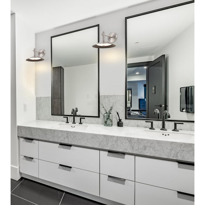 SATCO/NUVO Corrine 10 Inch LED Wall Sconce Brushed Nickel CCT Selectable 3000K/4000K/5000K (62-2084)