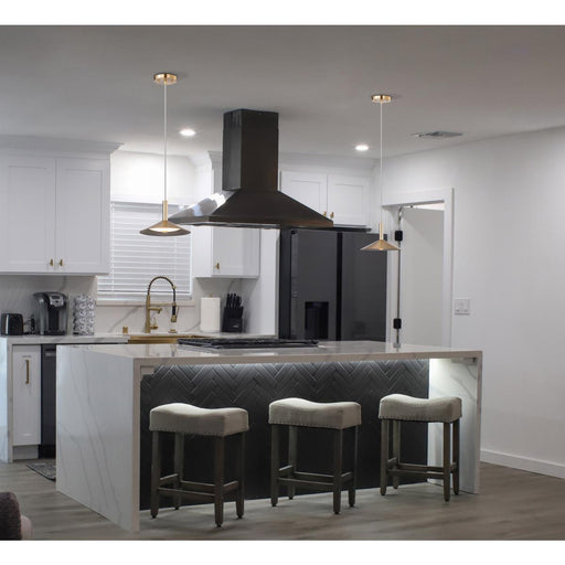 SATCO/NUVO Corrine 10 Inch LED Pendant Burnished Brass CCT Selectable 3000K/4000K/5000K (62-2091)