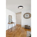 SATCO/NUVO Kendall 14 Inch LED Flush Mount Matte Black With Alabaster Glass (62-2101)