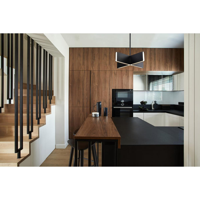 SATCO/NUVO Blaine 16 Inch LED Pendant Matte Black Acrylic Lens (62-2141)