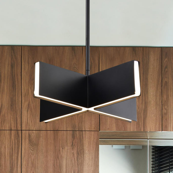 SATCO/NUVO Blaine 16 Inch LED Pendant Matte Black Acrylic Lens (62-2141)