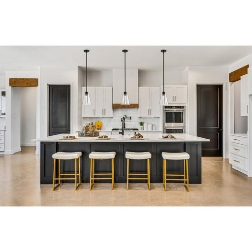 SATCO/NUVO Aura 7 Inch LED Pendant Matte Black K9 Bubble Crystal 3000K (62-2171)