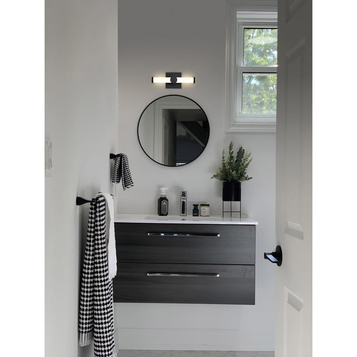 SATCO/NUVO Bowman 12 Inch LED Vanity Matte Black Acrylic Lens (62-2201)
