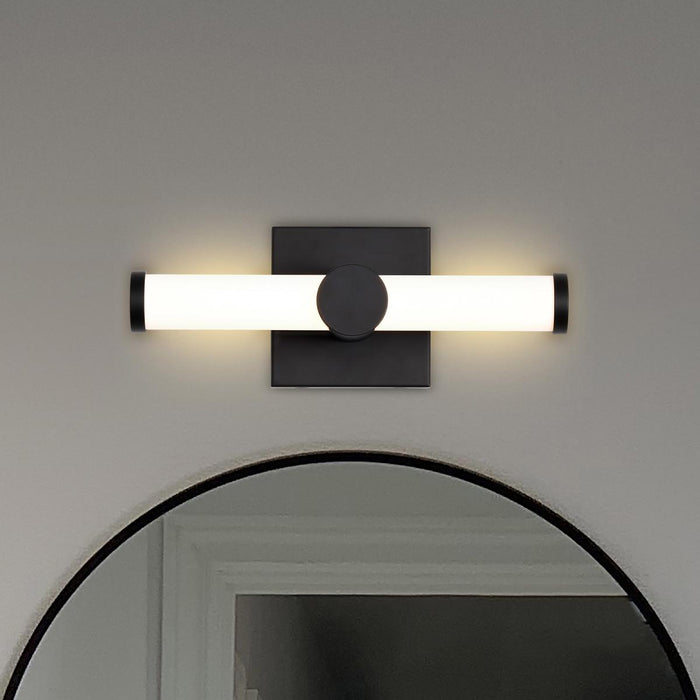SATCO/NUVO Bowman 12 Inch LED Vanity Matte Black Acrylic Lens (62-2201)