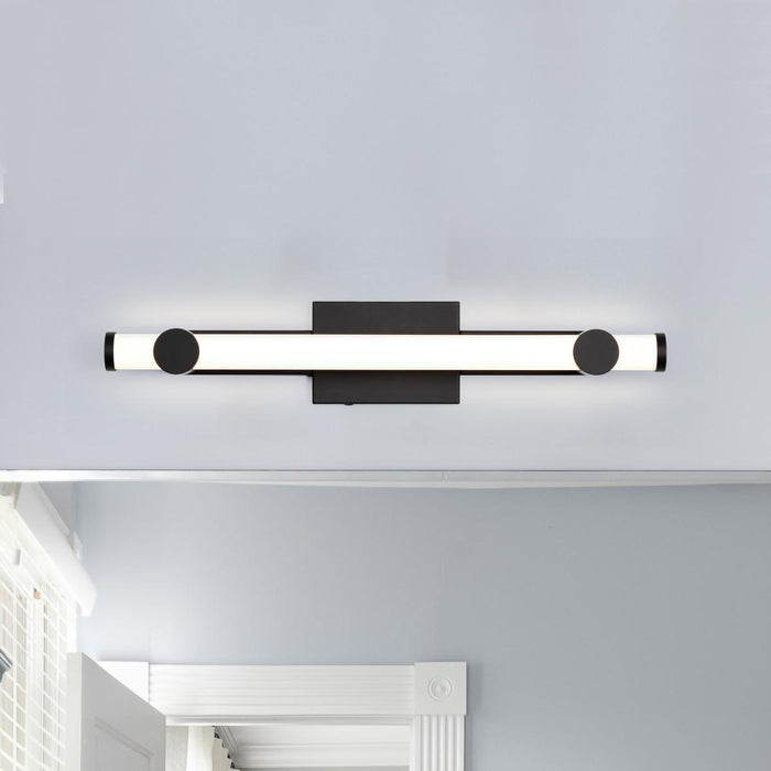 SATCO/NUVO Bowman 24 Inch LED Vanity Matte Black Acrylic Lens (62-2202)