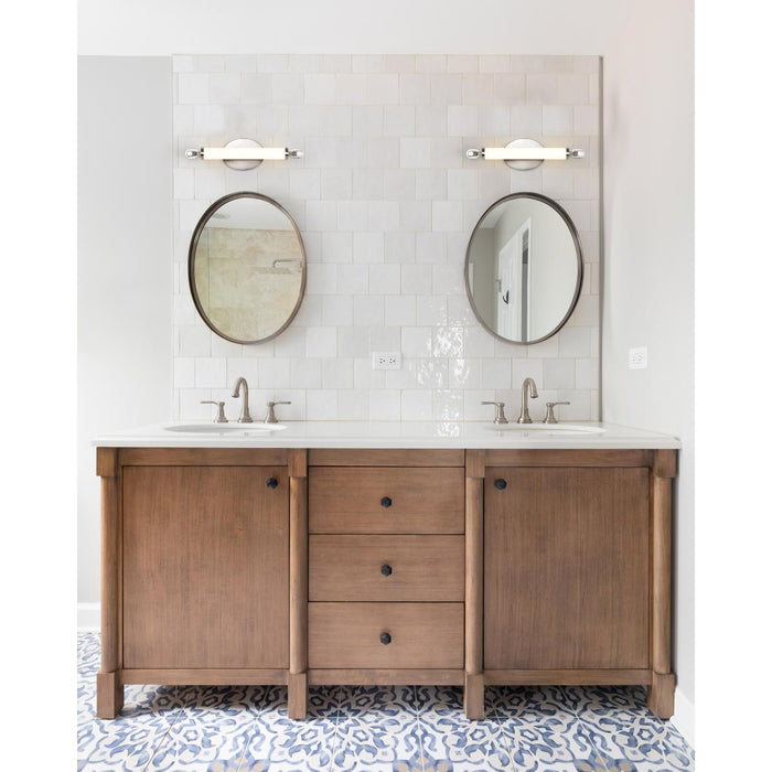 SATCO/NUVO Edgeworth 12 Inch LED Vanity Brushed Nickel Acrylic Lens (62-2231)